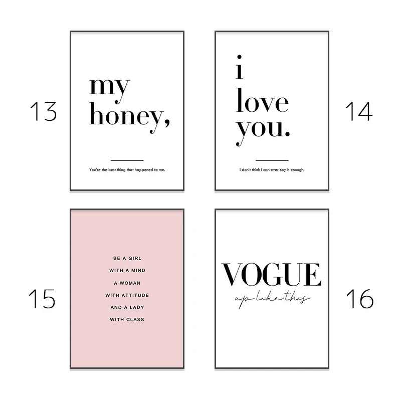 DecorBites™ Chic Pink Room Decor Wall Art Set