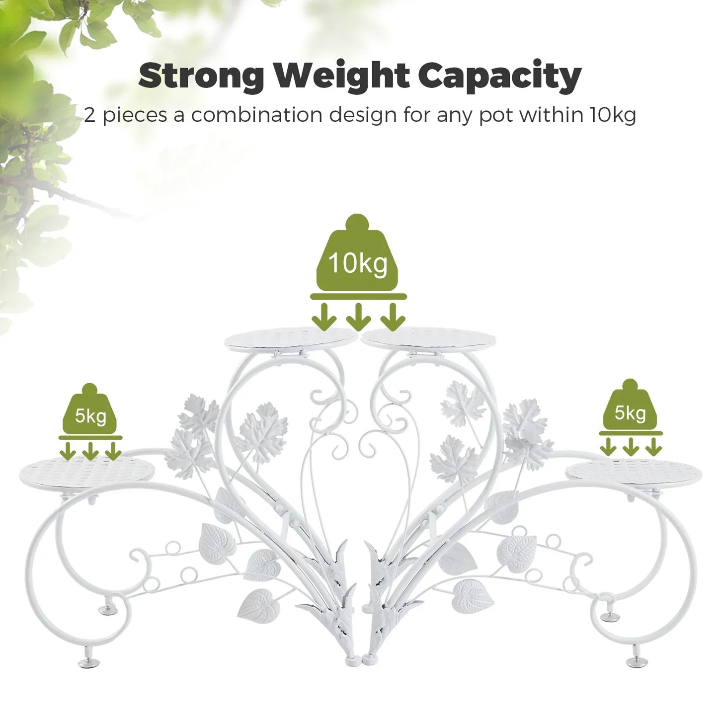DecorBites™ Classic Tall Plant Stand Set for Indoor/Outdoor