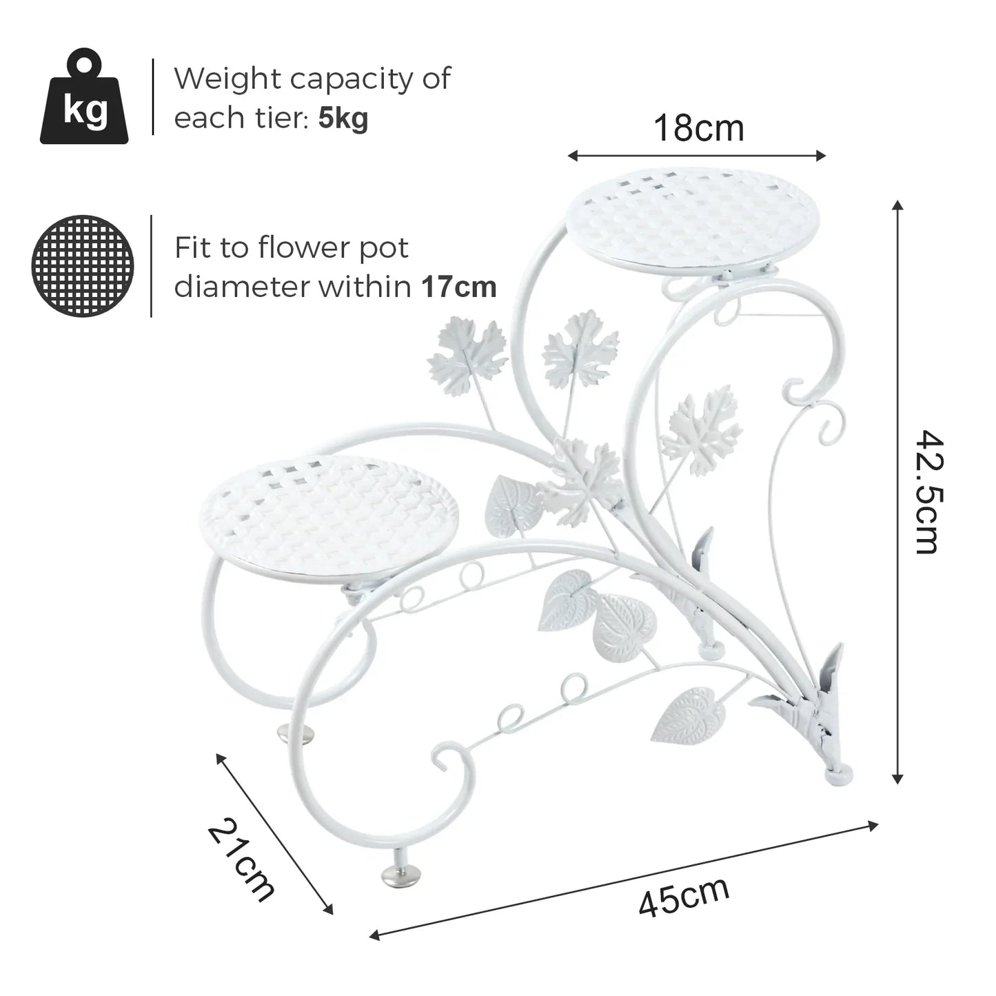 DecorBites™ Classic Tall Plant Stand Set for Indoor/Outdoor
