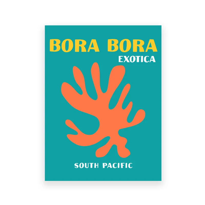 DecorBites™ Colorful Travel Posters - Miami, Ibiza, Mykonos