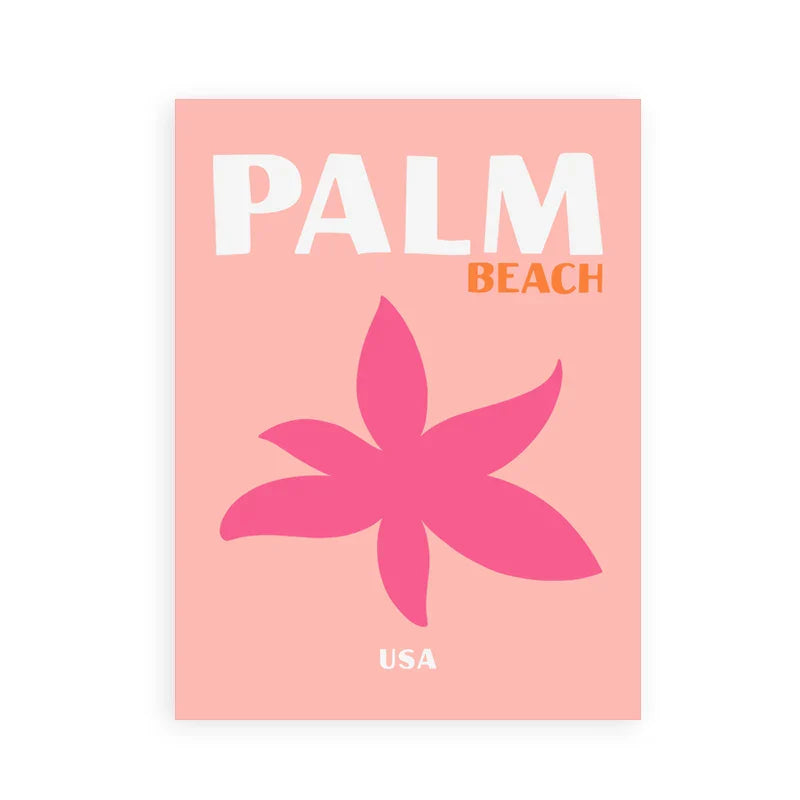 DecorBites™ Colorful Travel Posters - Miami, Ibiza, Mykonos