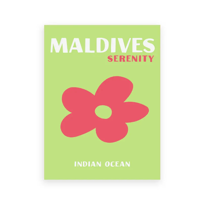 DecorBites™ Colorful Travel Posters - Miami, Ibiza, Mykonos