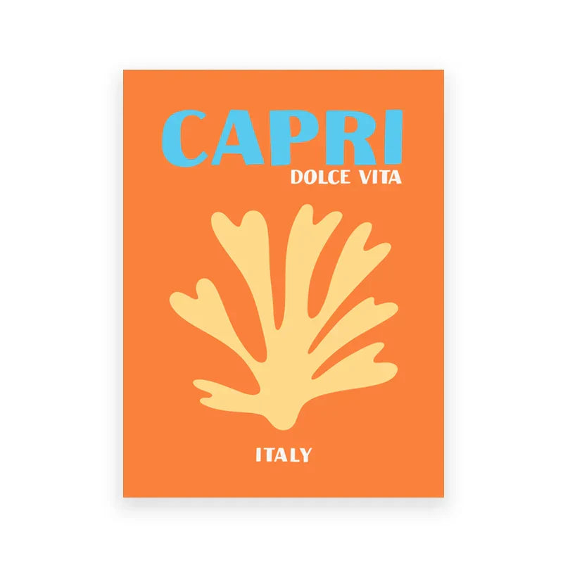 DecorBites™ Colorful Travel Posters - Miami, Ibiza, Mykonos