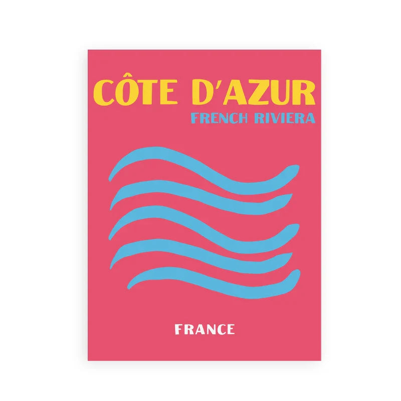 DecorBites™ Colorful Travel Posters - Miami, Ibiza, Mykonos