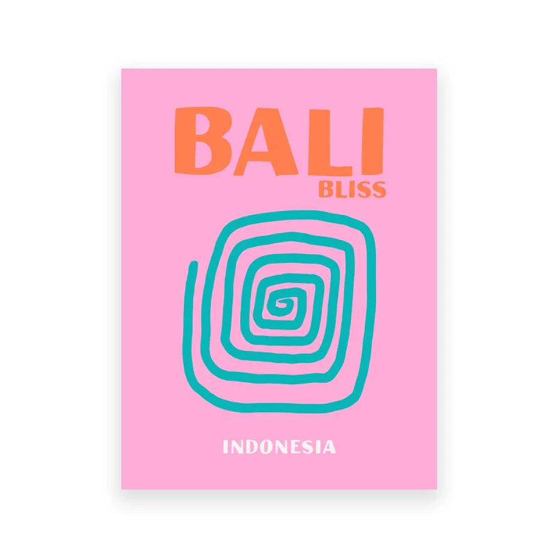DecorBites™ Colorful Travel Posters - Miami, Ibiza, Mykonos