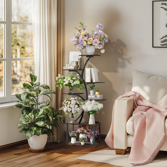 DecorBites™ Compact Tree Design Plant Stand with Multiple Shelves
