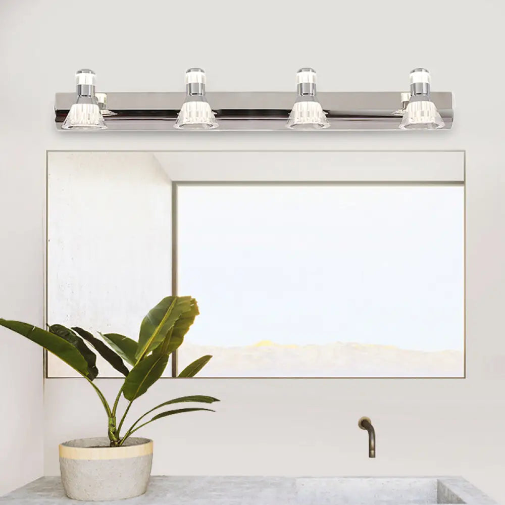 DecorBites™ Conic Sconce Light - Contemporary Style Aluminum Vanity Lighting with 2/3/4 Warm/White Lights for Bathroom, Made of Stainless Steel