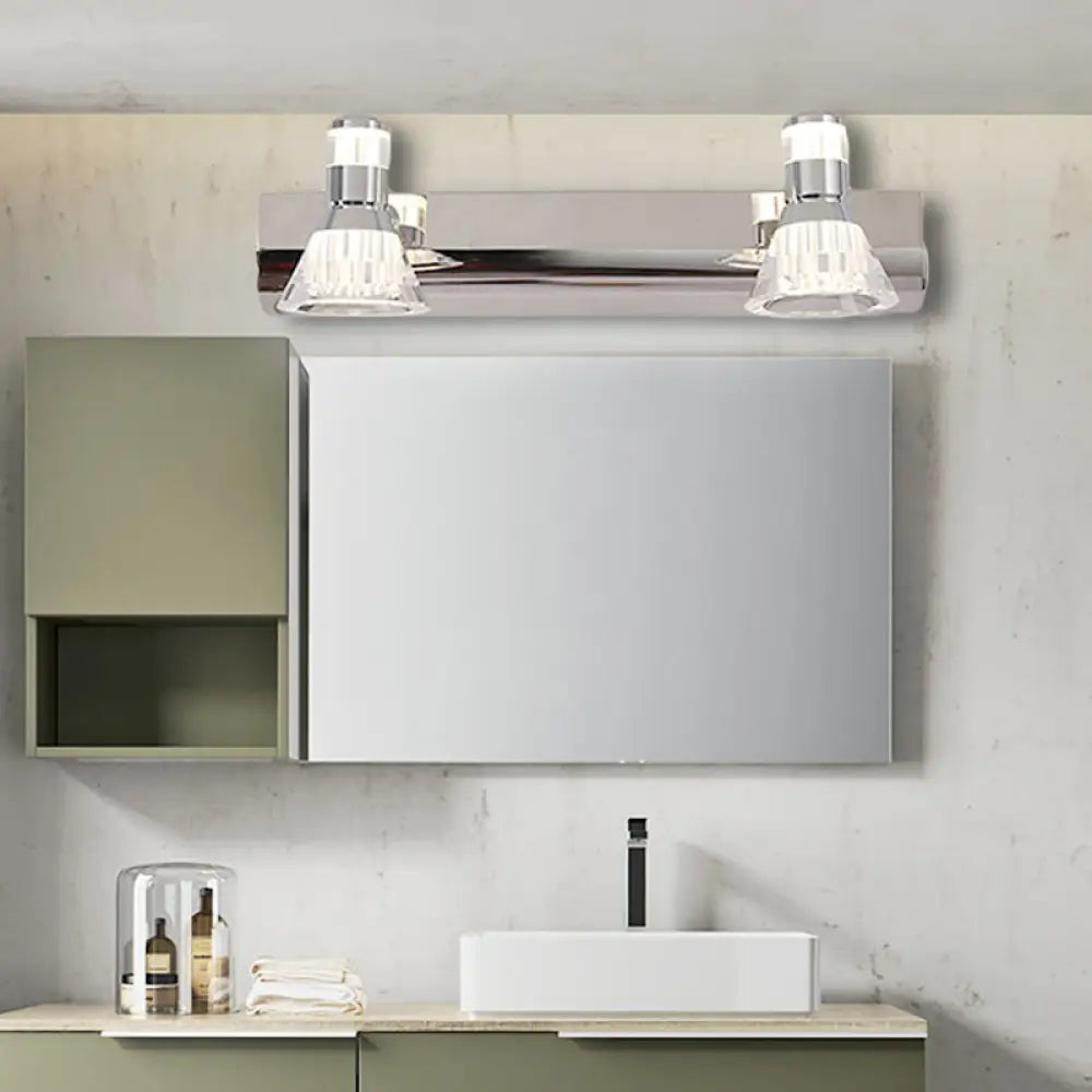 DecorBites™ Conic Sconce Light - Contemporary Style Aluminum Vanity Lighting with 2/3/4 Warm/White Lights for Bathroom, Made of Stainless Steel