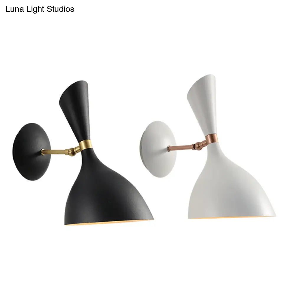 DecorBites™ Contemporary 1-Light Wall Mounted Funnel Wall Sconce with Metal Shade for Bedside