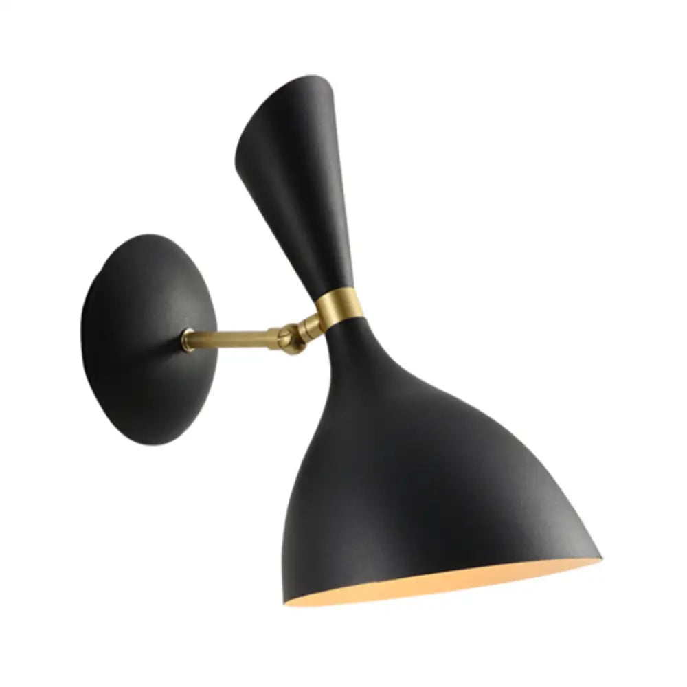 DecorBites™ Contemporary 1-Light Wall Mounted Funnel Wall Sconce with Metal Shade for Bedside
