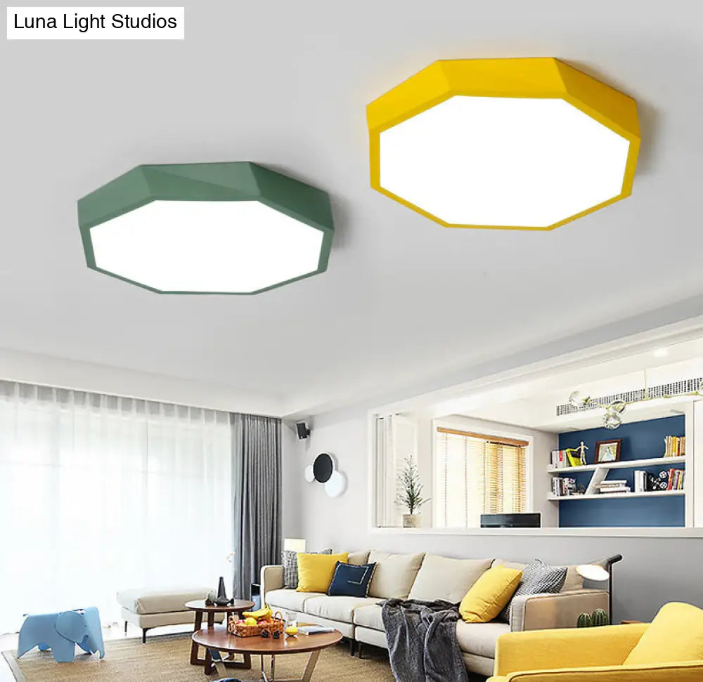DecorBites™ Contemporary Acrylic Flush Mount Ceiling Light for Bedroom - Faceted Chandelier