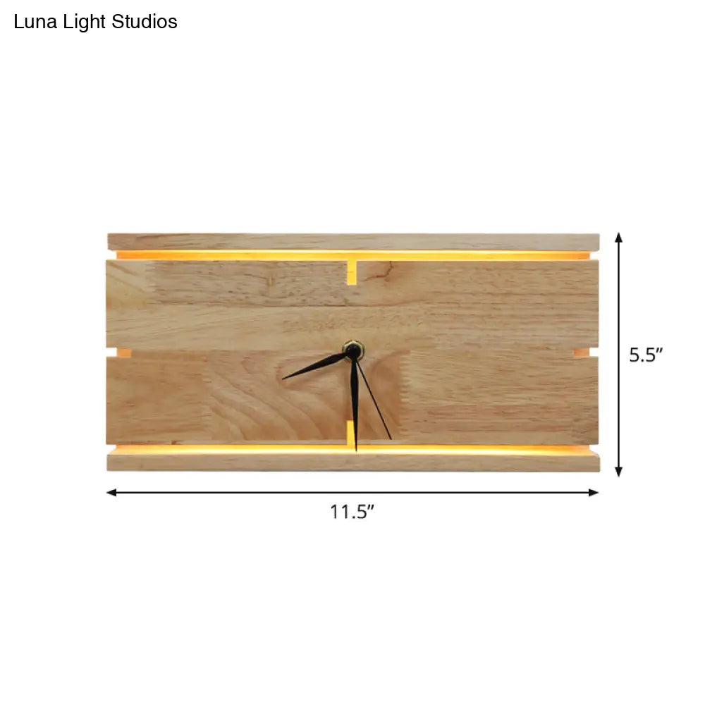 DecorBites™ Contemporary Beige Wall Sconce with Acrylic LED - Flush Mount, Rectangular/Round Parlor Design.