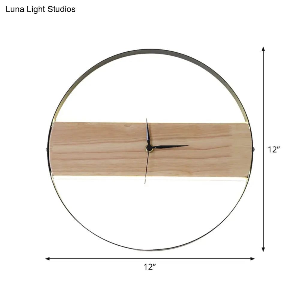DecorBites™ Contemporary Beige Wall Sconce with Acrylic LED - Flush Mount, Rectangular/Round Parlor Design.