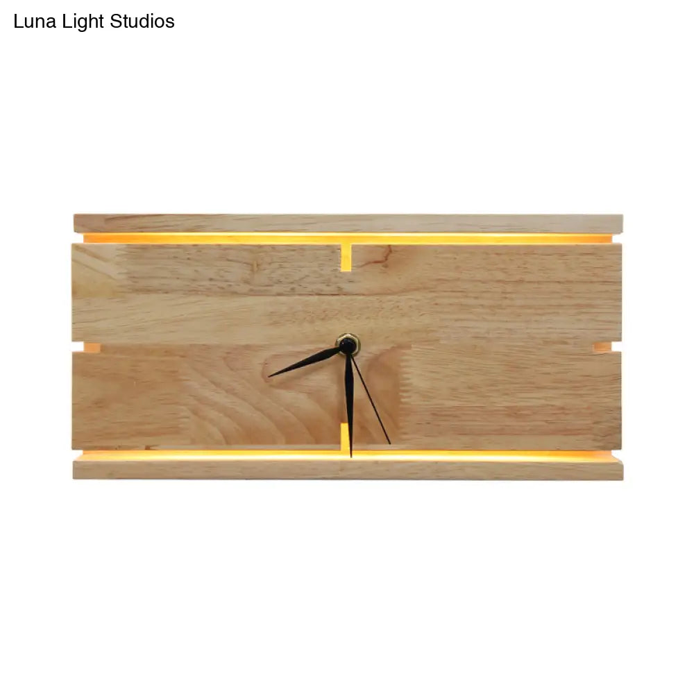 DecorBites™ Contemporary Beige Wall Sconce with Acrylic LED - Flush Mount, Rectangular/Round Parlor Design.
