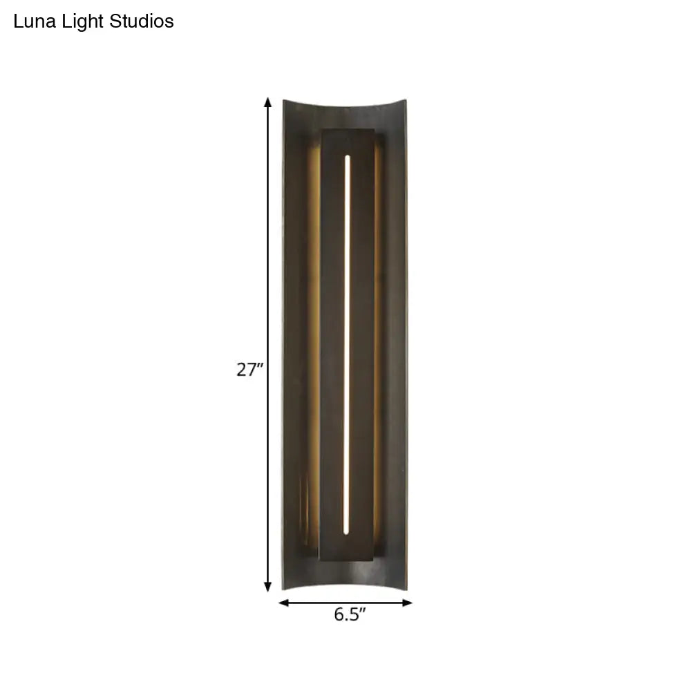 DecorBites™ Contemporary Black LED Wall Mounted Bedroom Light with Curve Metal Shade - 1 Bulb