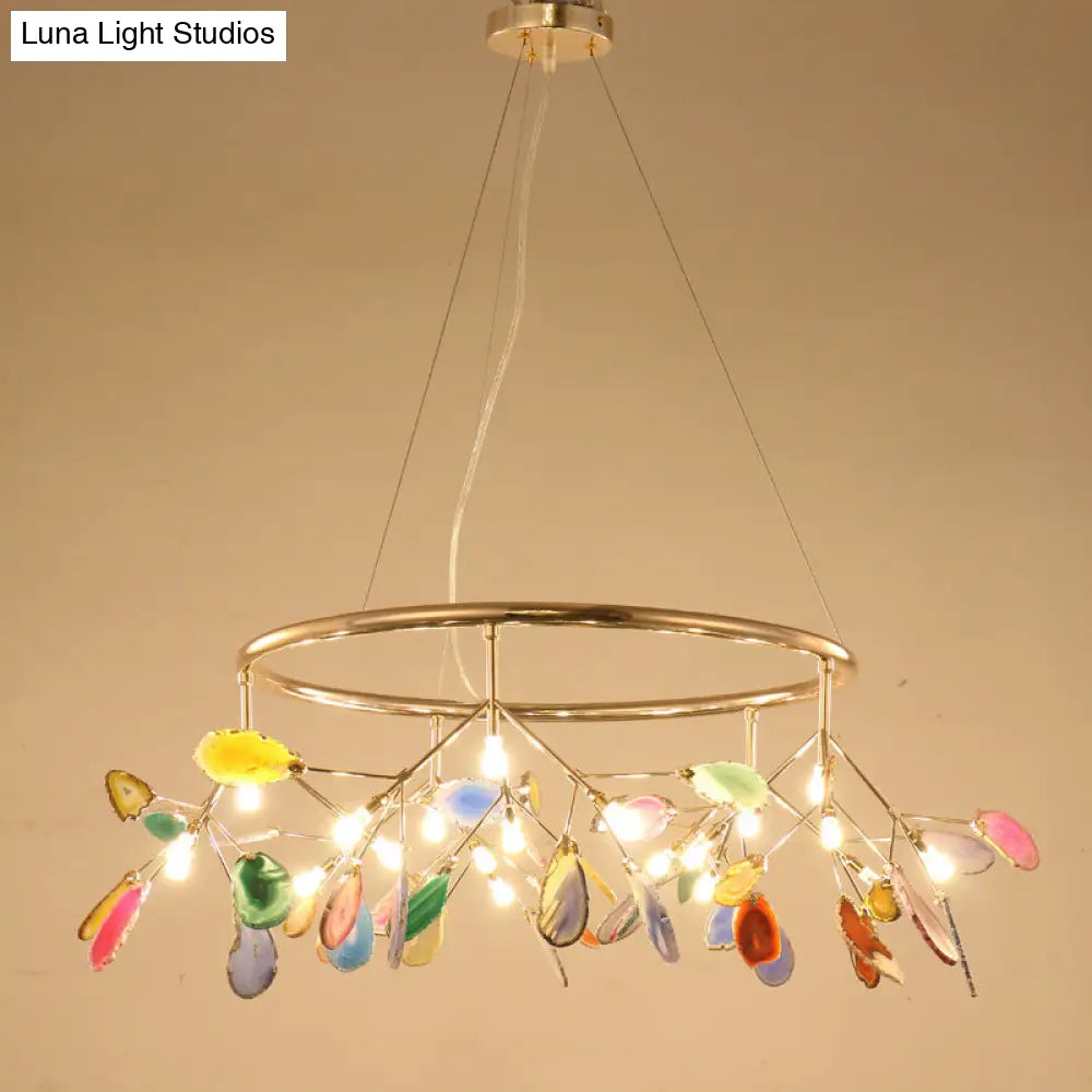 DecorBites™ Contemporary Firefly Metal Pendant Light with Round Canopy for Living Room - Island Lighting Solution