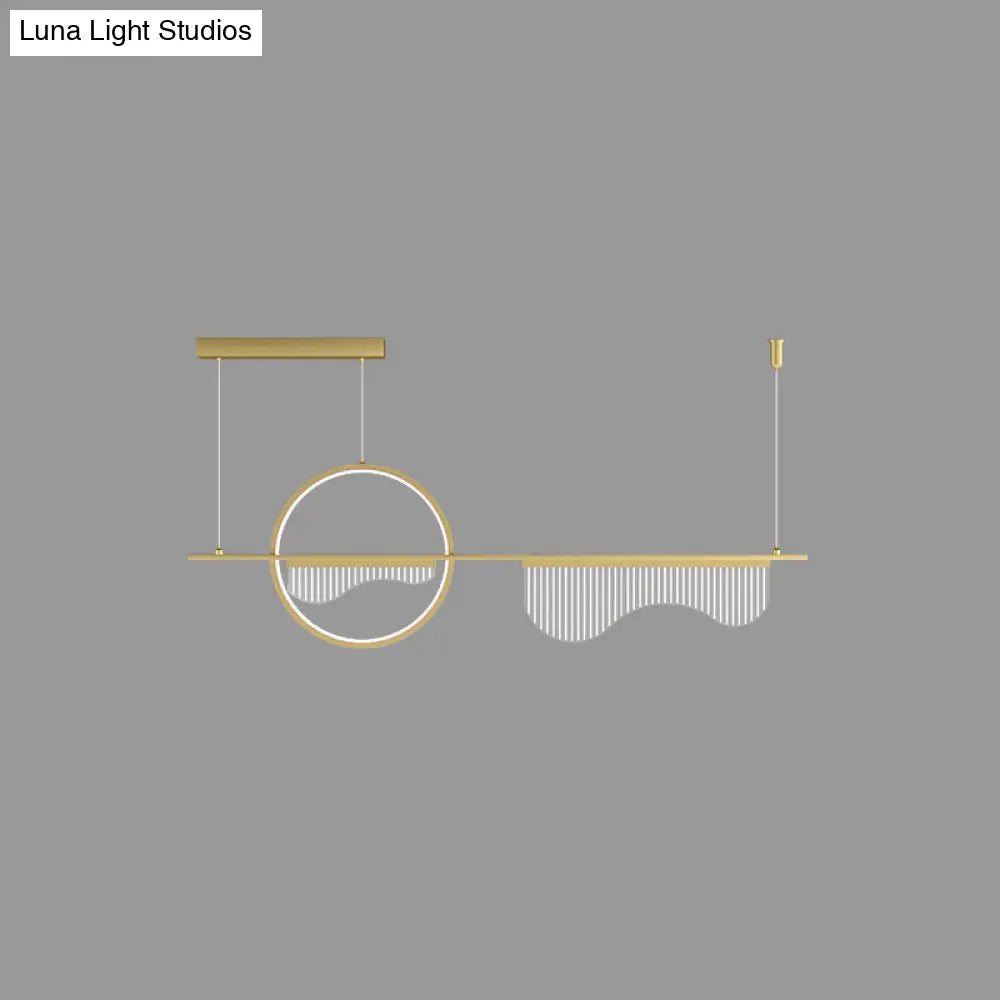 DecorBites™ Contemporary Geometric LED Pendant Light for Dining Room Island