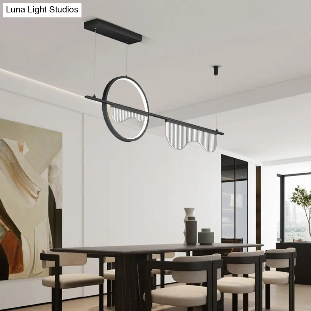 DecorBites™ Contemporary Geometric LED Pendant Light for Dining Room Island
