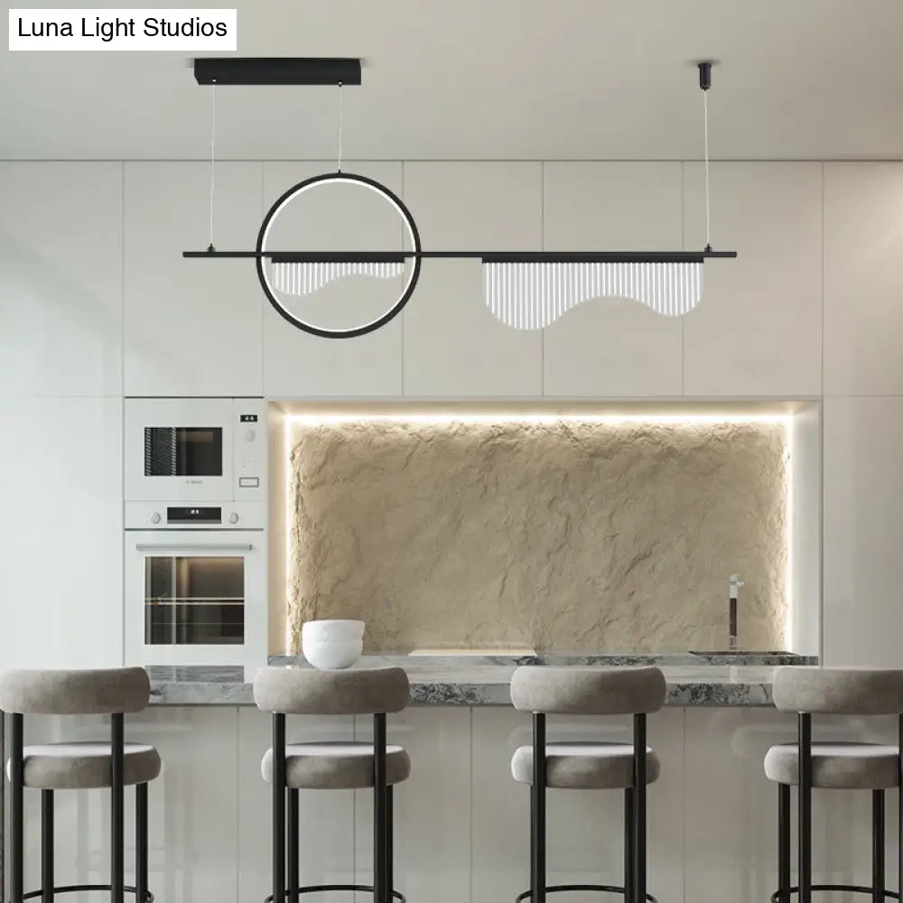 DecorBites™ Contemporary Geometric LED Pendant Light for Dining Room Island