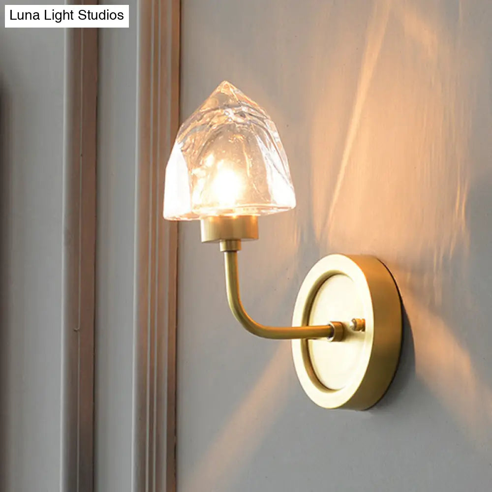 DecorBites™ Contemporary Gold Ice Cube Wall Sconce"
or
"Modern Gold Crystal Wall Light Fixture