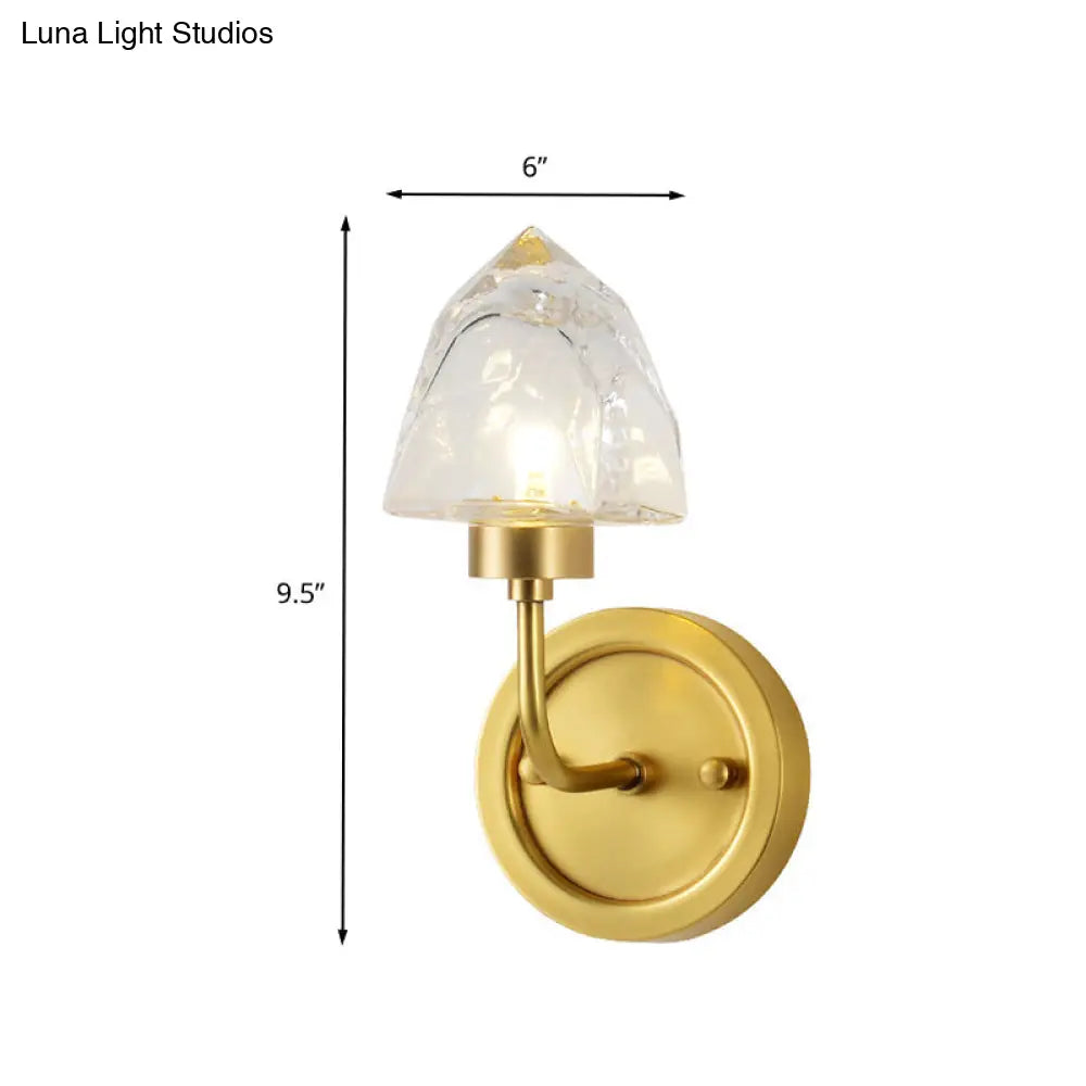 DecorBites™ Contemporary Gold Ice Cube Wall Sconce"
or
"Modern Gold Crystal Wall Light Fixture
