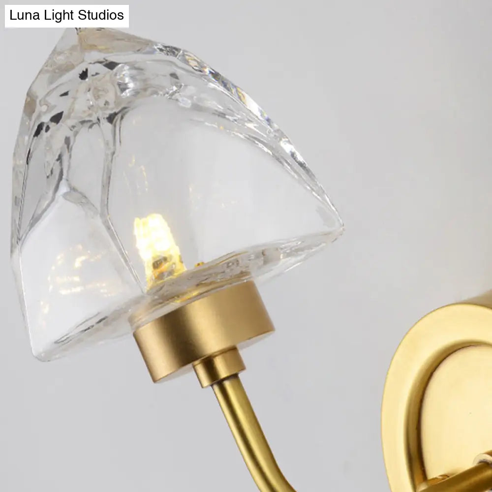 DecorBites™ Contemporary Gold Ice Cube Wall Sconce"
or
"Modern Gold Crystal Wall Light Fixture