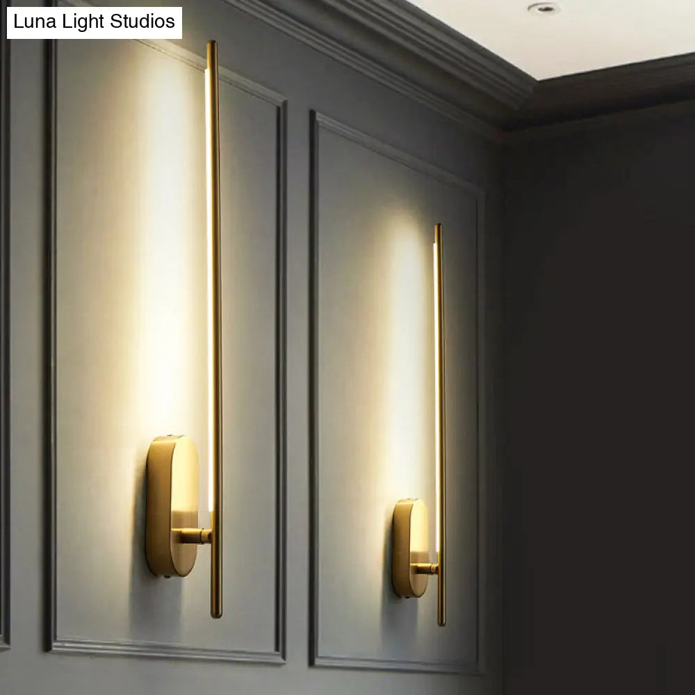 DecorBites™ Contemporary Gold LED Wall Mounted Sconce Lamp for Living Room