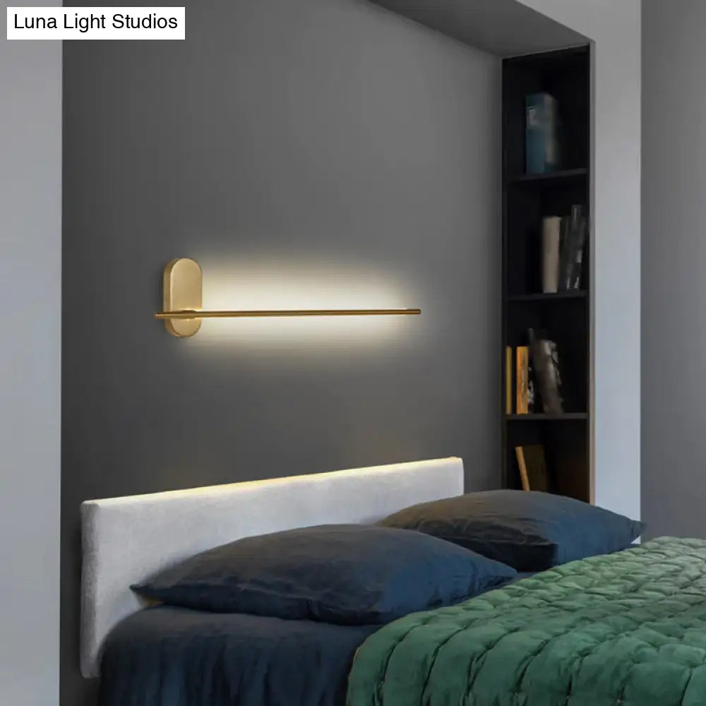 DecorBites™ Contemporary Gold LED Wall Mounted Sconce Lamp for Living Room