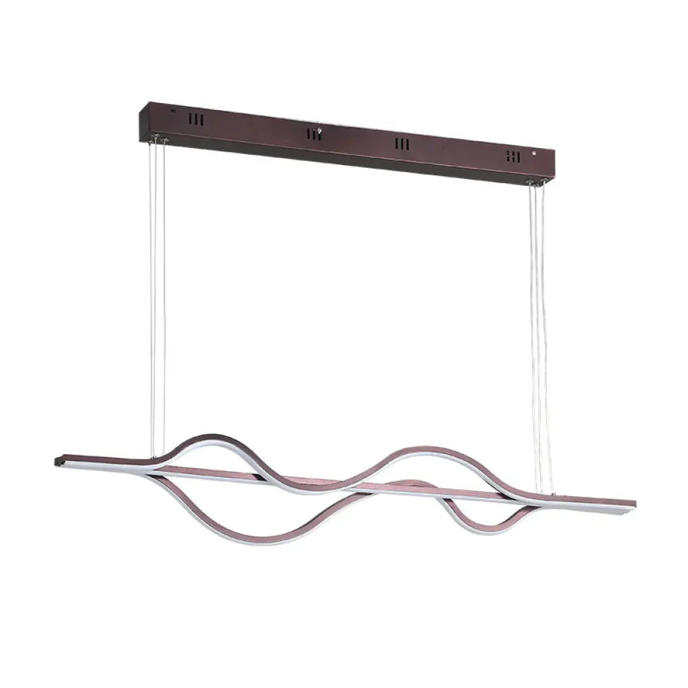 DecorBites™ Contemporary Island Lighting: Brown Lines LED Acrylic Ceiling Fixture