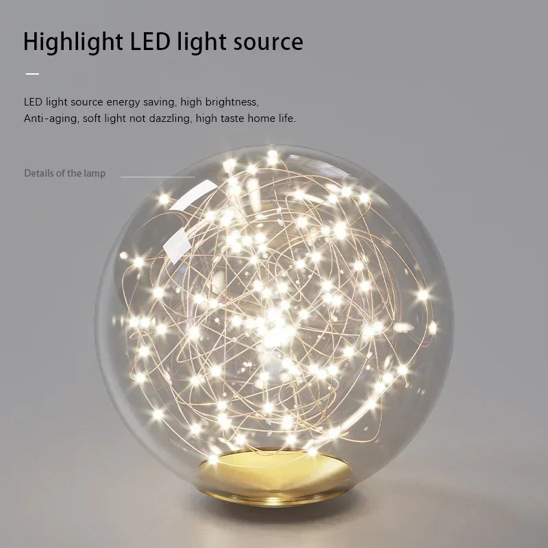 DecorBites™ Contemporary LED Glass Chandelier for Home Lighting