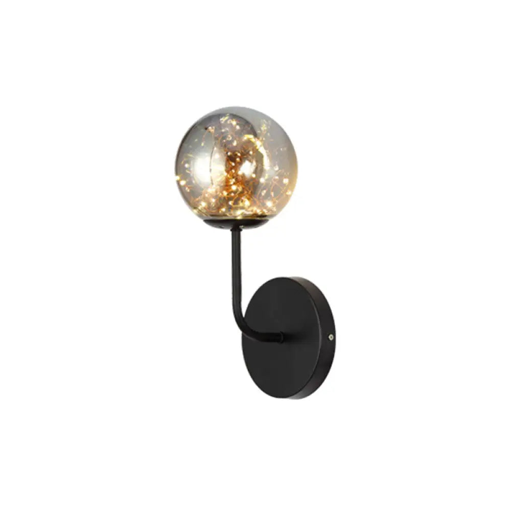 DecorBites™ Contemporary LED Glass Wall Mount Light with Bedroom Starry Theme