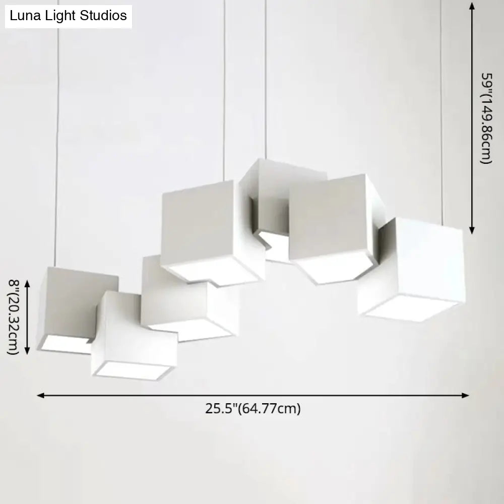 DecorBites™ Contemporary LED Island Light Fixture: Metallic Living Room Pendant Light