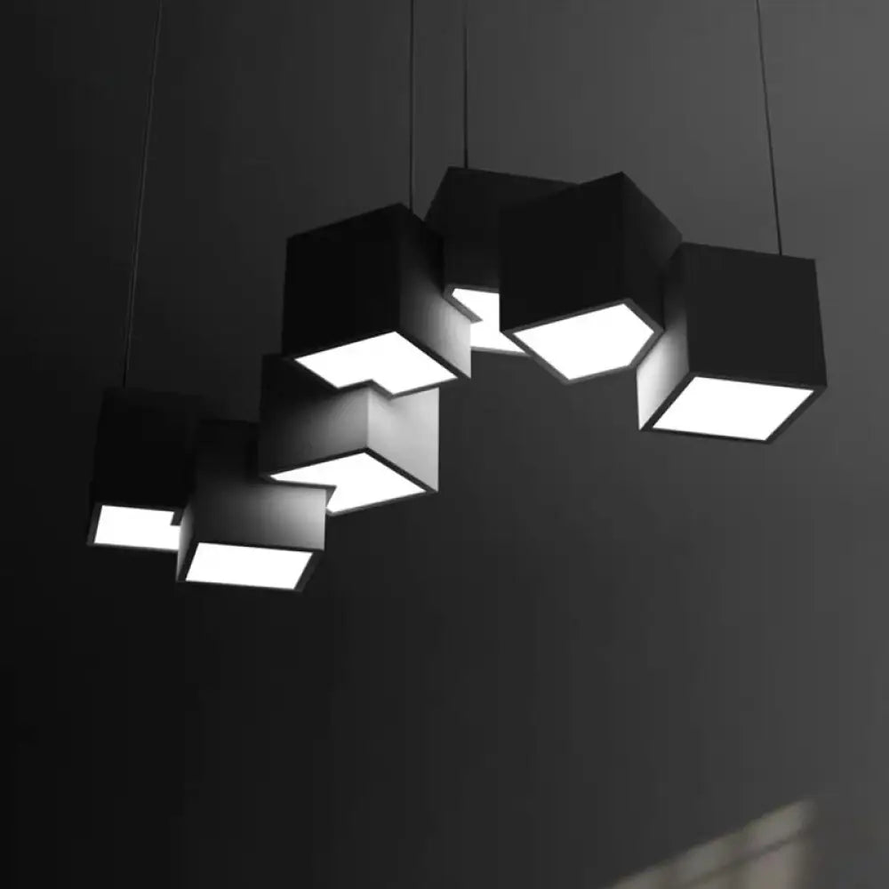 DecorBites™ Contemporary LED Island Light Fixture: Metallic Living Room Pendant Light