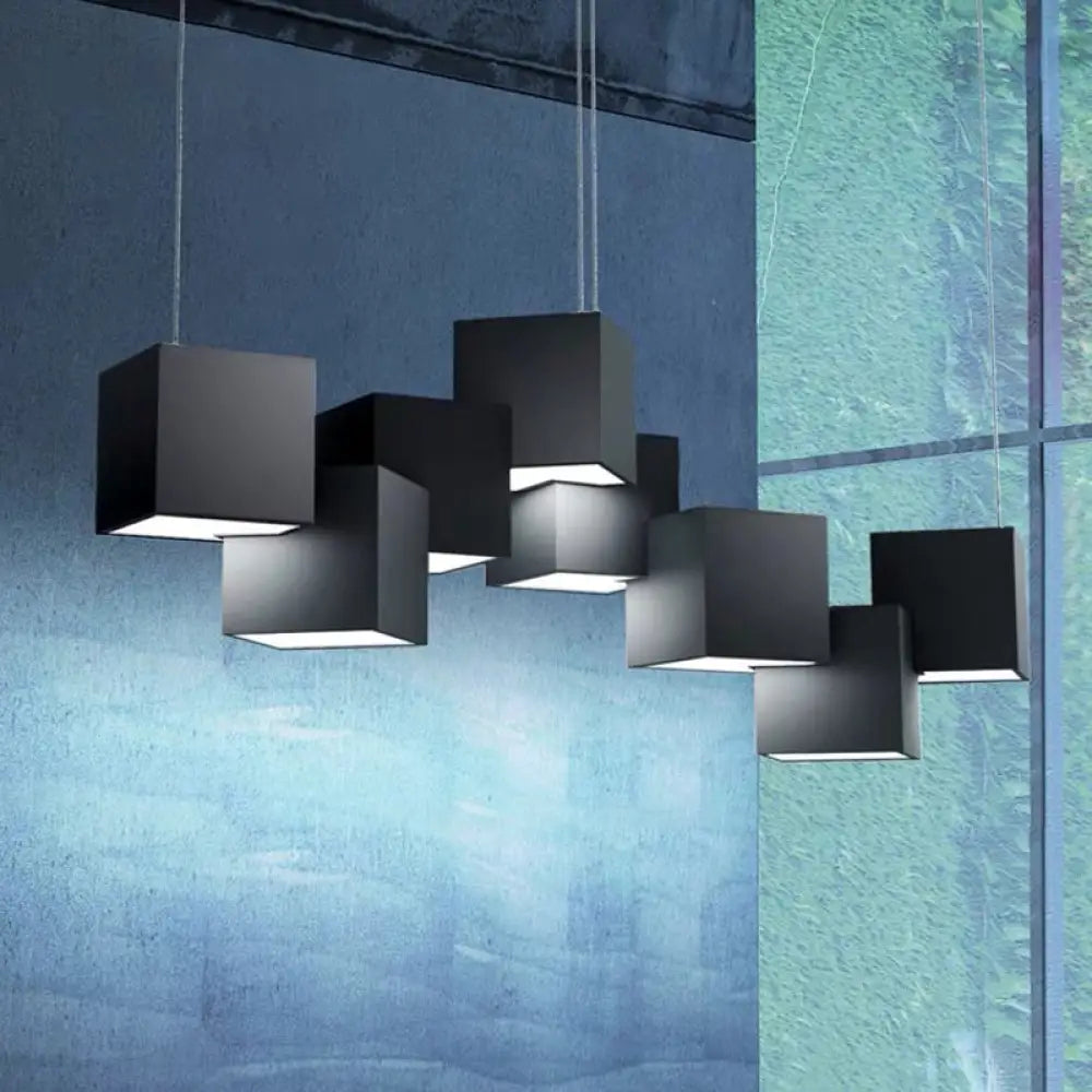 DecorBites™ Contemporary LED Island Light Fixture: Metallic Living Room Pendant Light