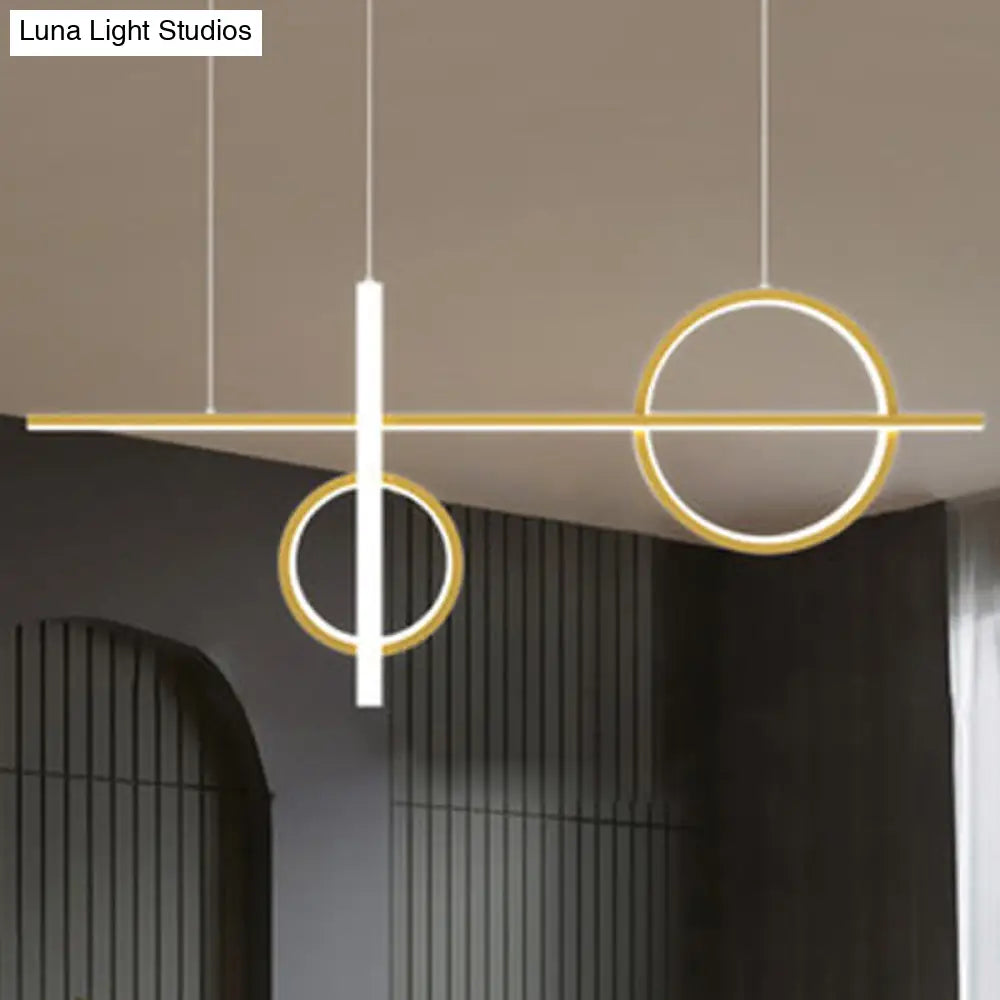 DecorBites™ Contemporary LED Suspension Ceiling Lamp with Acrylic Shade - Stylish Parlour Pendant Lighting Fixture