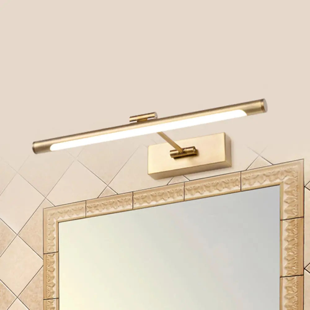 DecorBites™ Contemporary LED Tubed Vanity Wall Sconce - Black/White Acrylic Wall Lamp for Bathrooms - 16.5"/18" Wide