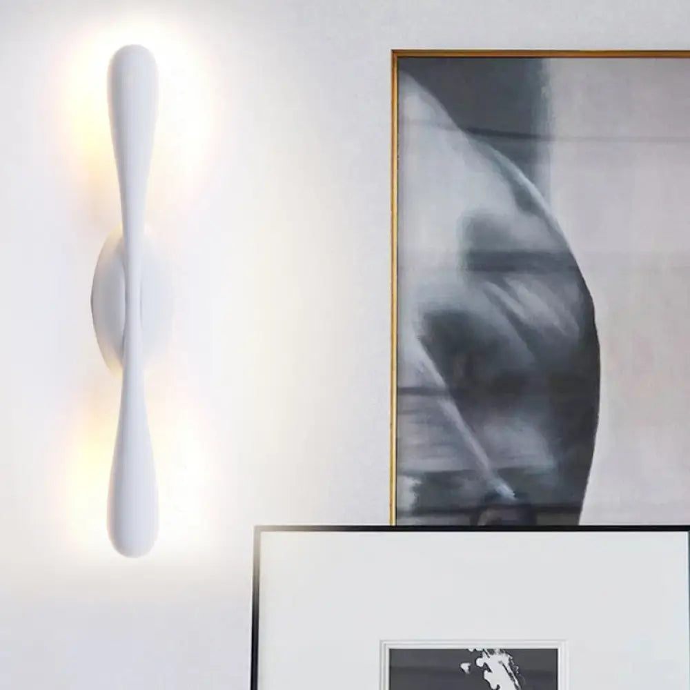 DecorBites™ Contemporary LED Vanity Light for Living Room - Linear Wall Sconce Lighting in White Metal