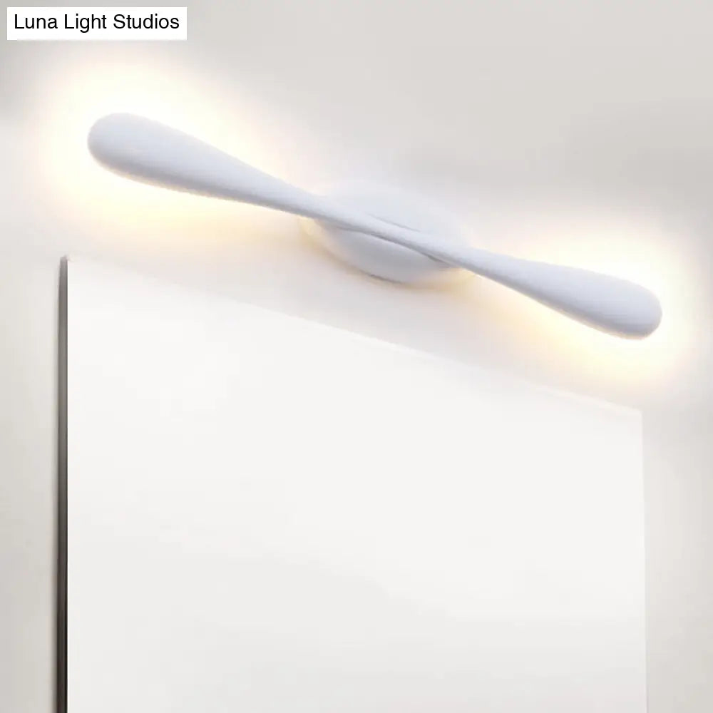 DecorBites™ Contemporary LED Vanity Light for Living Room - Linear Wall Sconce Lighting in White Metal
