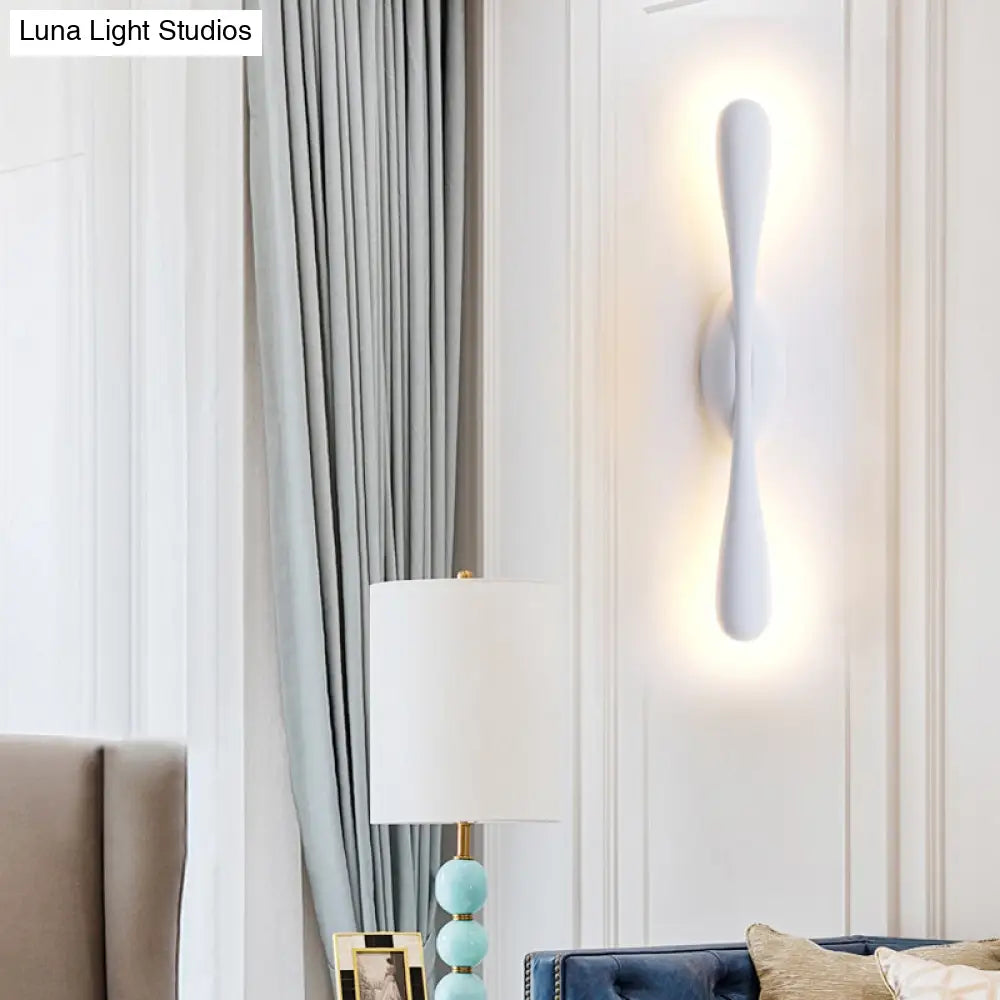 DecorBites™ Contemporary LED Vanity Light for Living Room - Linear Wall Sconce Lighting in White Metal