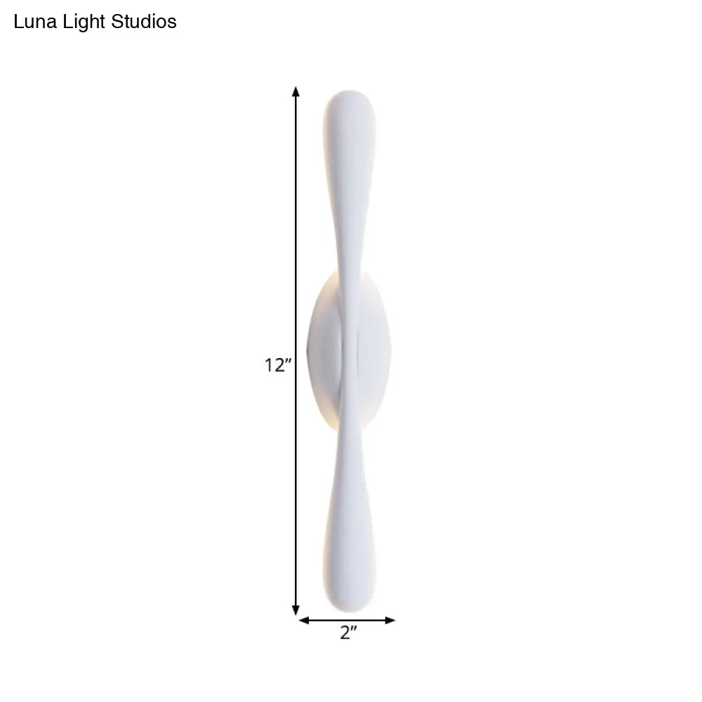 DecorBites™ Contemporary LED Vanity Light for Living Room - Linear Wall Sconce Lighting in White Metal