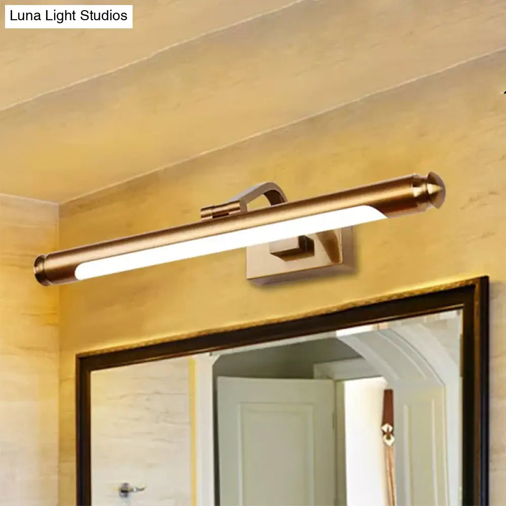 DecorBites™ Contemporary LED Vanity Light in Gold Finish - Tubed Wall Sconce for Kitchen, 20.5"/26" W