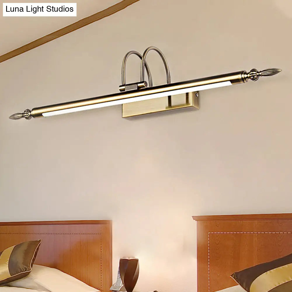 DecorBites™ Contemporary LED Wall Sconce - Slim Metal Design, 22"/26"/30" Wide, Brass/Nickel Finish, White/Warm Light