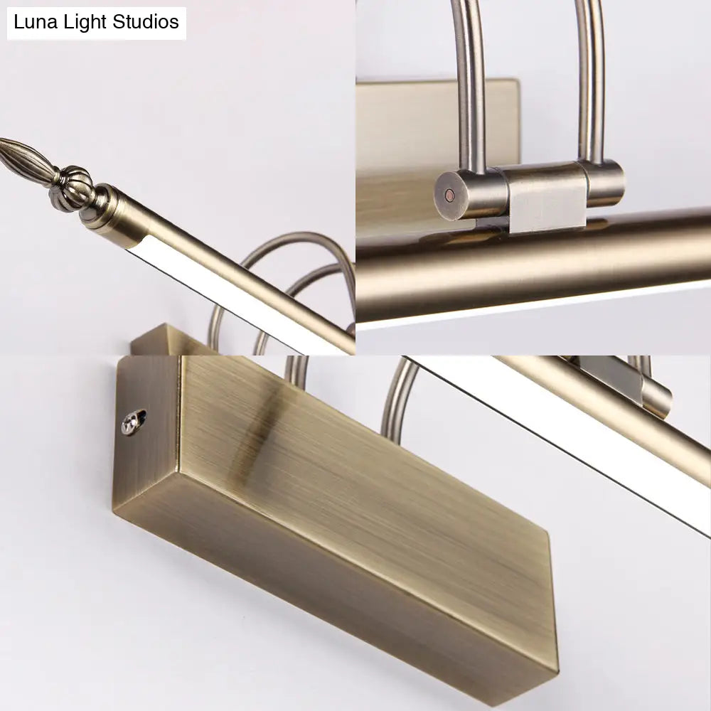 DecorBites™ Contemporary LED Wall Sconce - Slim Metal Design, 22"/26"/30" Wide, Brass/Nickel Finish, White/Warm Light