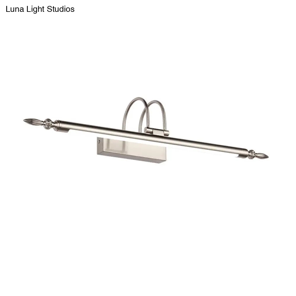 DecorBites™ Contemporary LED Wall Sconce - Slim Metal Design, 22"/26"/30" Wide, Brass/Nickel Finish, White/Warm Light