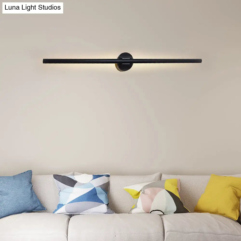 DecorBites™ Contemporary LED Wall Sconce - Slim Metal Design with Natural Light - 21.5"/28"/36" Width - Black Finish for Bedroom Mounting