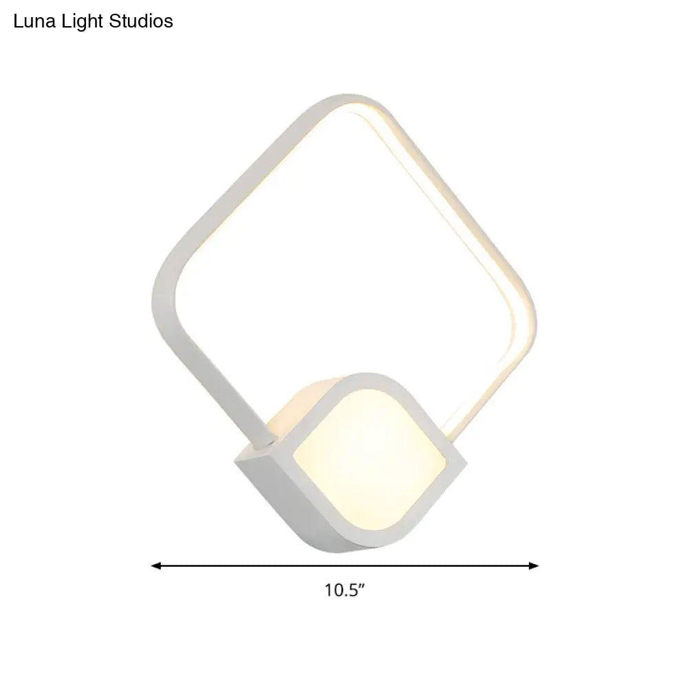DecorBites™ Contemporary LED White Wall Sconce Light for Living Room