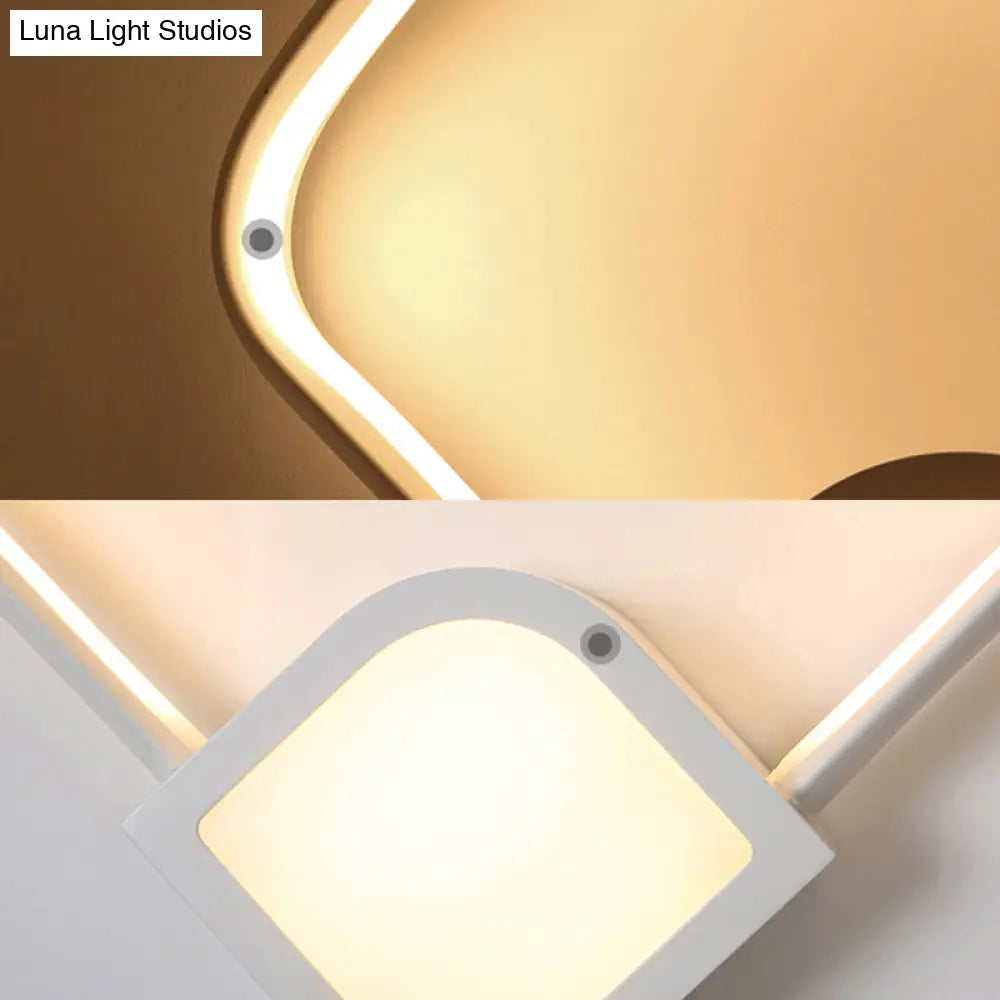 DecorBites™ Contemporary LED White Wall Sconce Light for Living Room