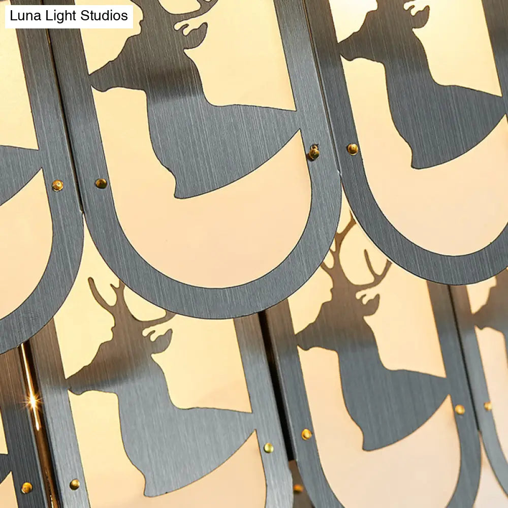 DecorBites™ Contemporary Oval Nickel Over Island Lighting - Crystal Suspension Light (10 Lights)