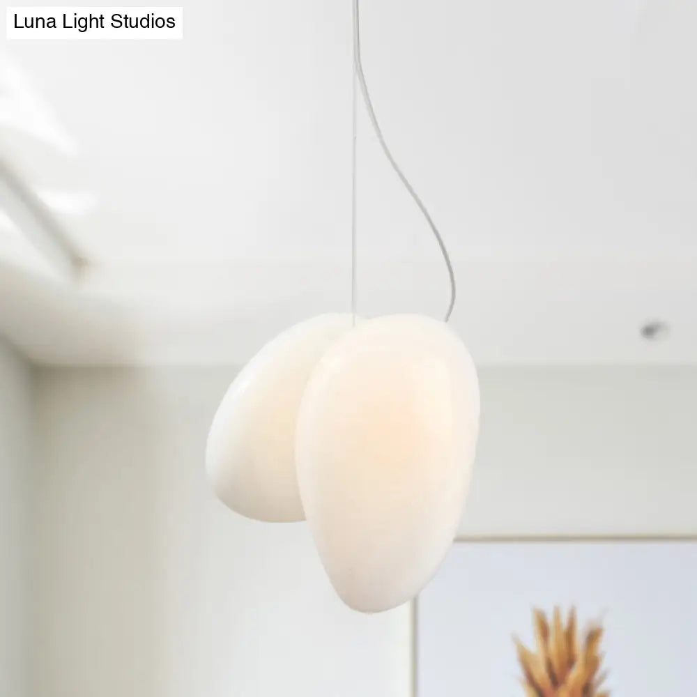 DecorBites™ Contemporary White Glass Pendant Light for Dining Room Ceiling