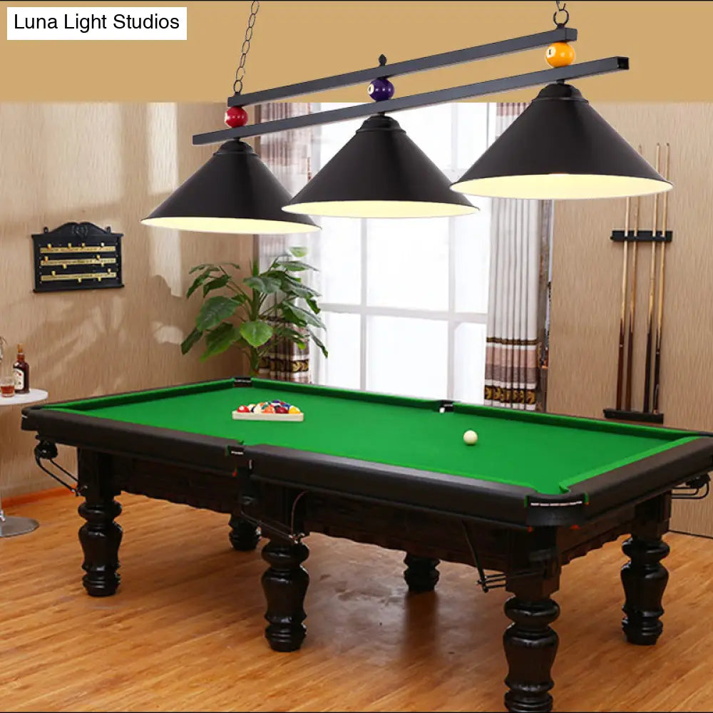 DecorBites™ Country Style Billiard Chandelier - Metal Shade Bar Island Lighting Fixture